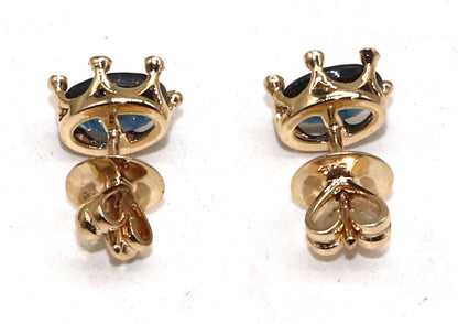 Earth Mined Blue Sapphire Earring 14K Gold