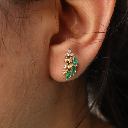 Unique Design Yellow Earring 14K Gold