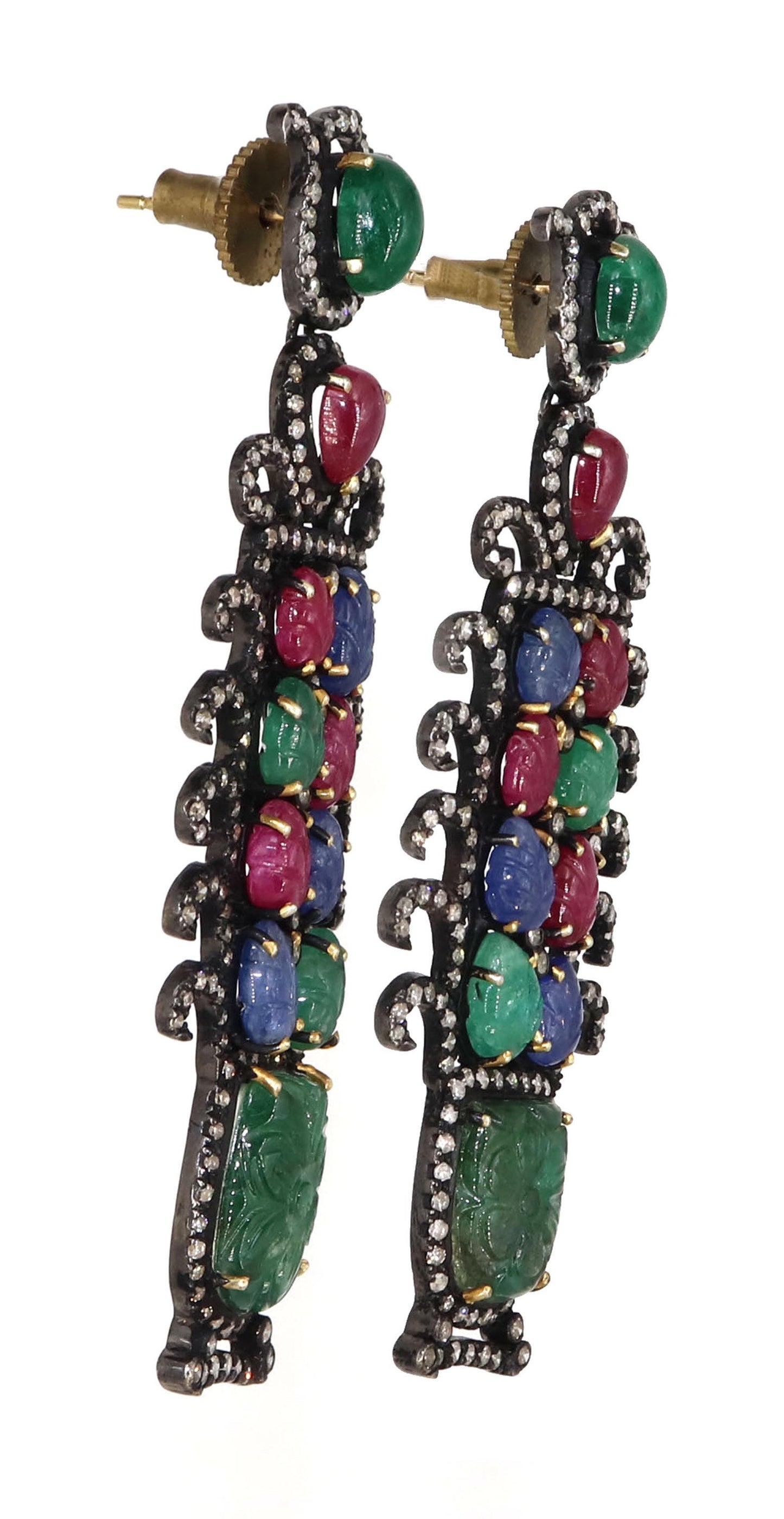 Exclusively Designed Vintage Replica Victorian Earring Gold