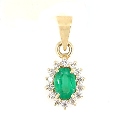Emerald Pendant 14K Gold