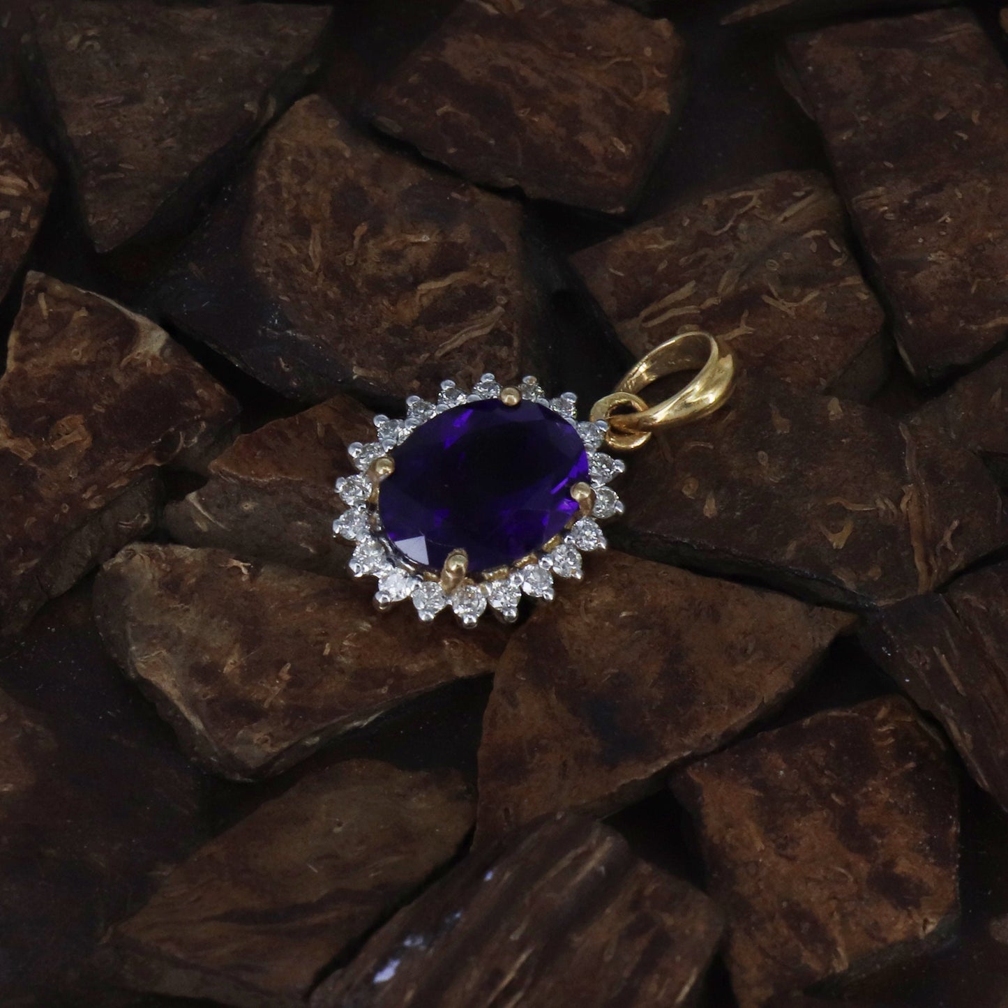 Amethyst Pendant 14K Gold