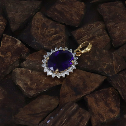 Amethyst Pendant 14K Gold
