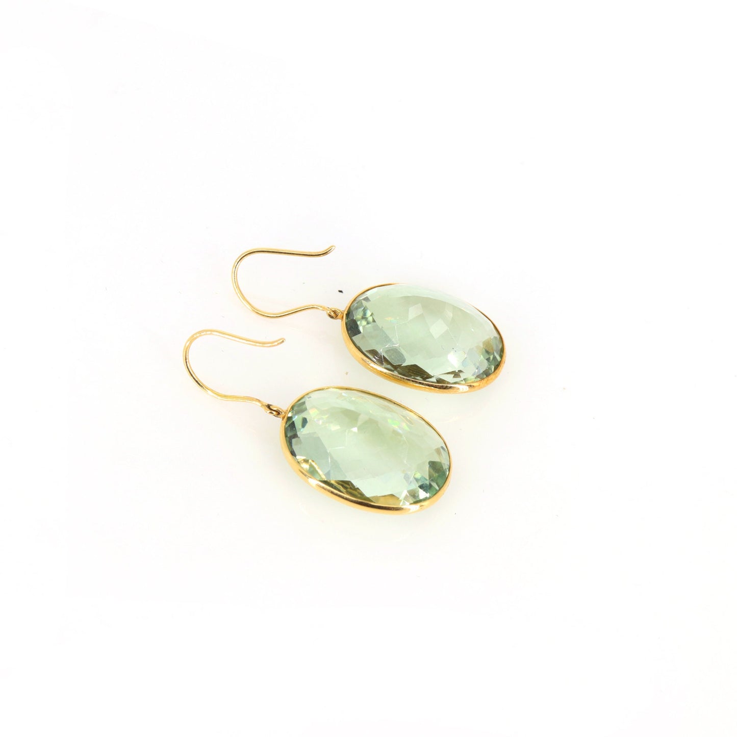Green Amethyst Earring 18K Gold