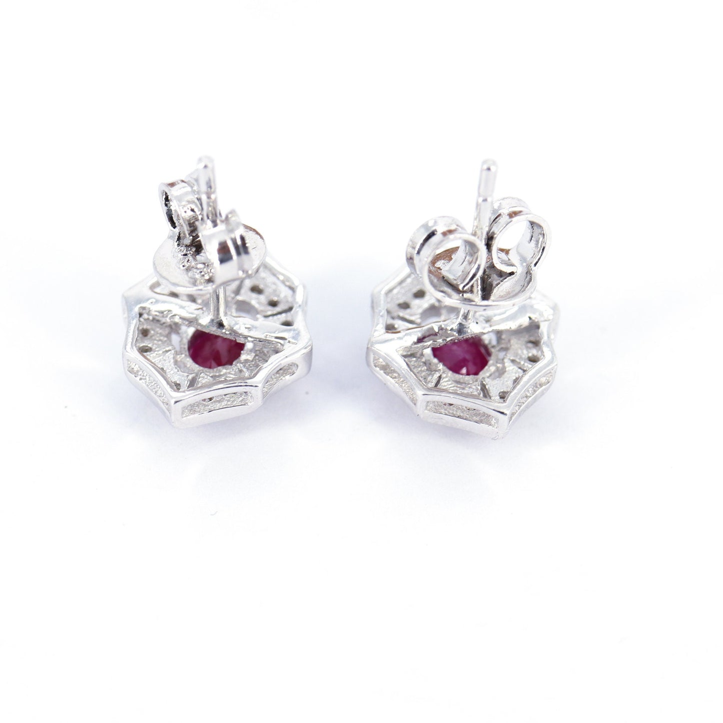 Studs Anniversary Wife Ruby & Studs September Dainty Earring Silver