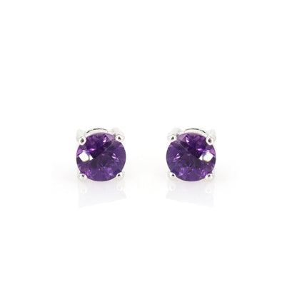 White Amethyst Studs Amethyst Earring 18K Gold