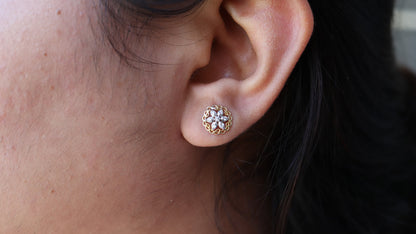 Yellow Disc Earring 14K Gold