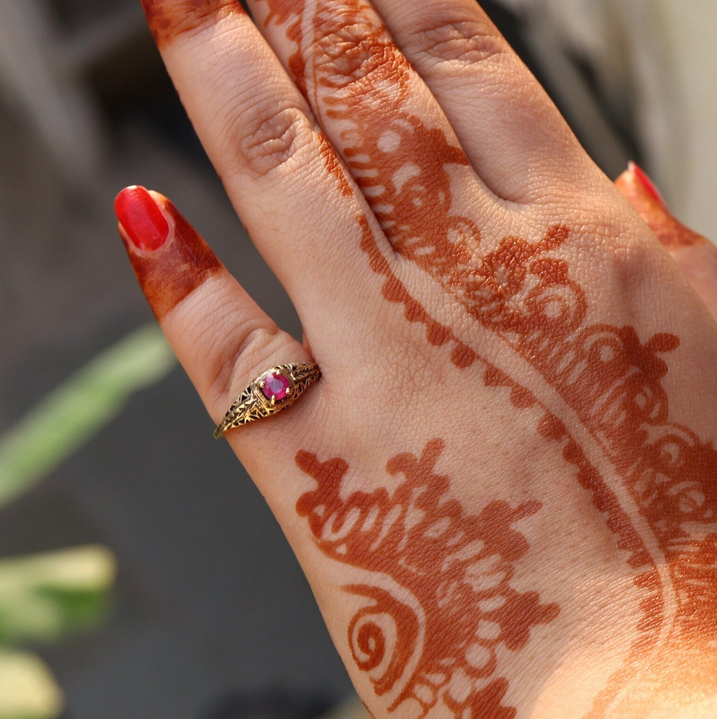 Antique Ruby Ring Gold