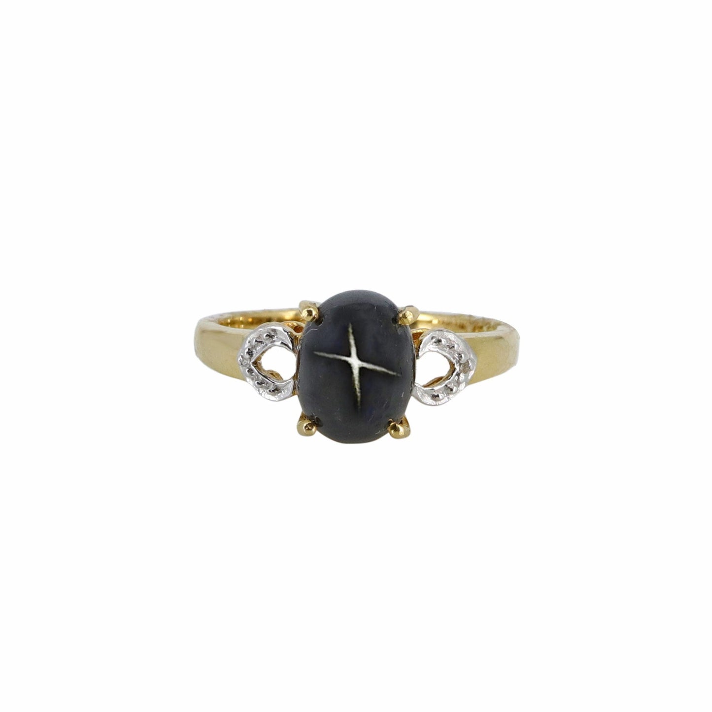 4Rays Black Star Ring 14K Gold