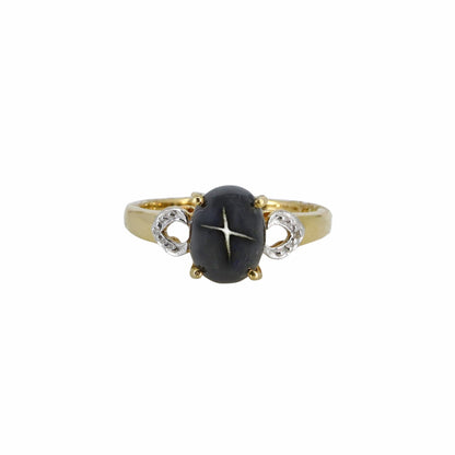 4Rays Black Star Ring 14K Gold