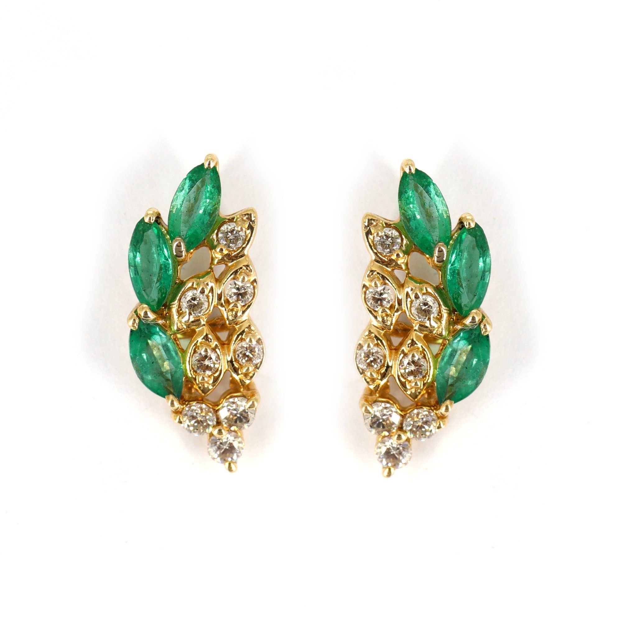 Unique Design Yellow Earring 14K Gold