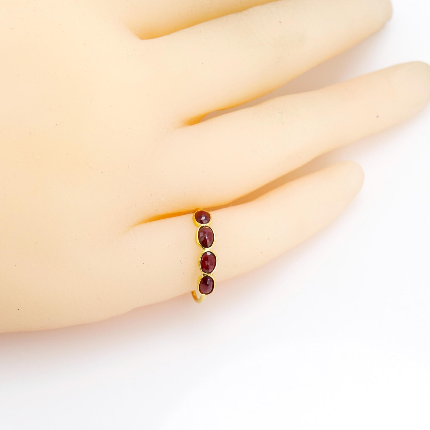 Ruby Emerald Ring 14K Gold