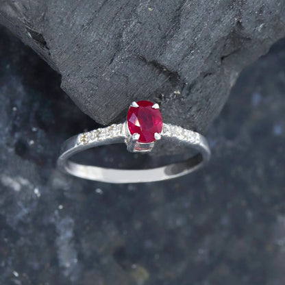 Solitaire Engagement Ring Silver