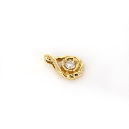 Petite Round Charm Pendant 18K Gold