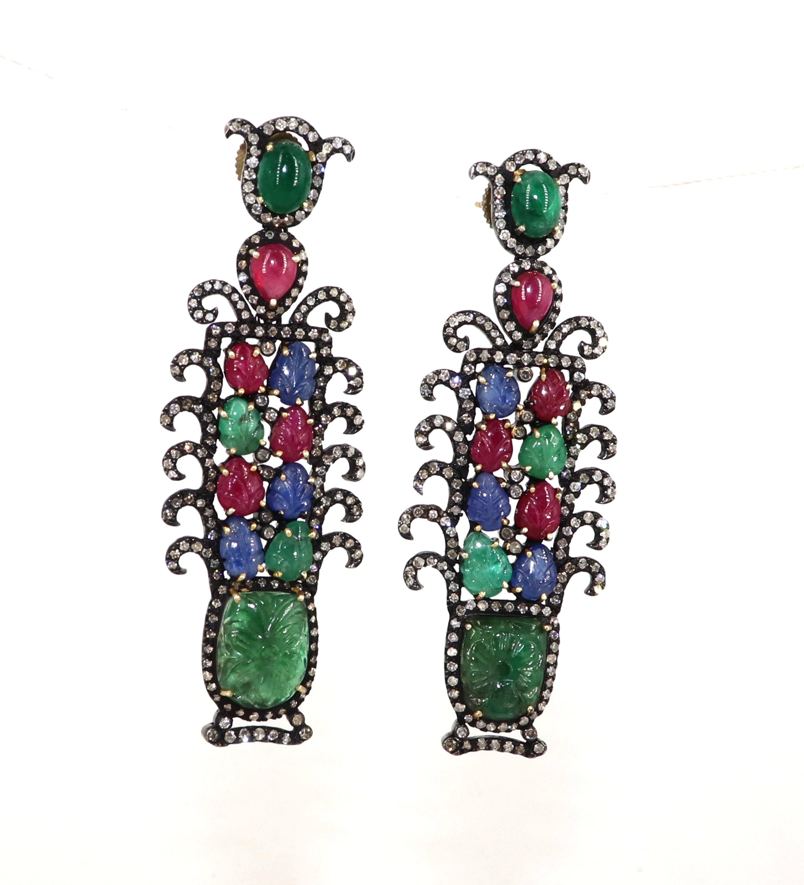 Exclusively Designed Vintage Replica Victorian Earring Gold