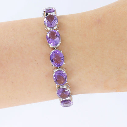 Amethyst Bracelet Silver