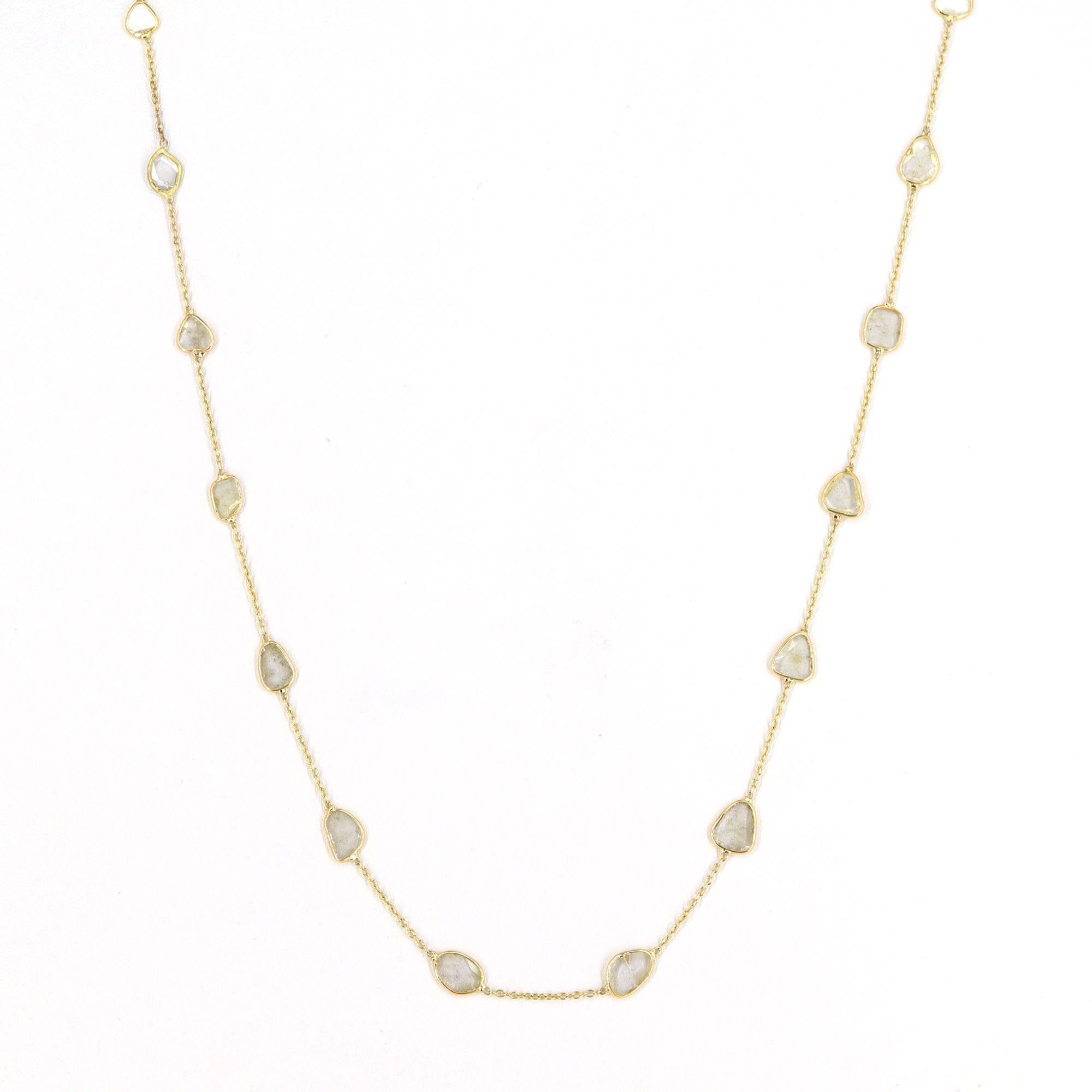 Chain Flat Cut Chain Old Cut Chain Rose Cut Chain. 18K Gold