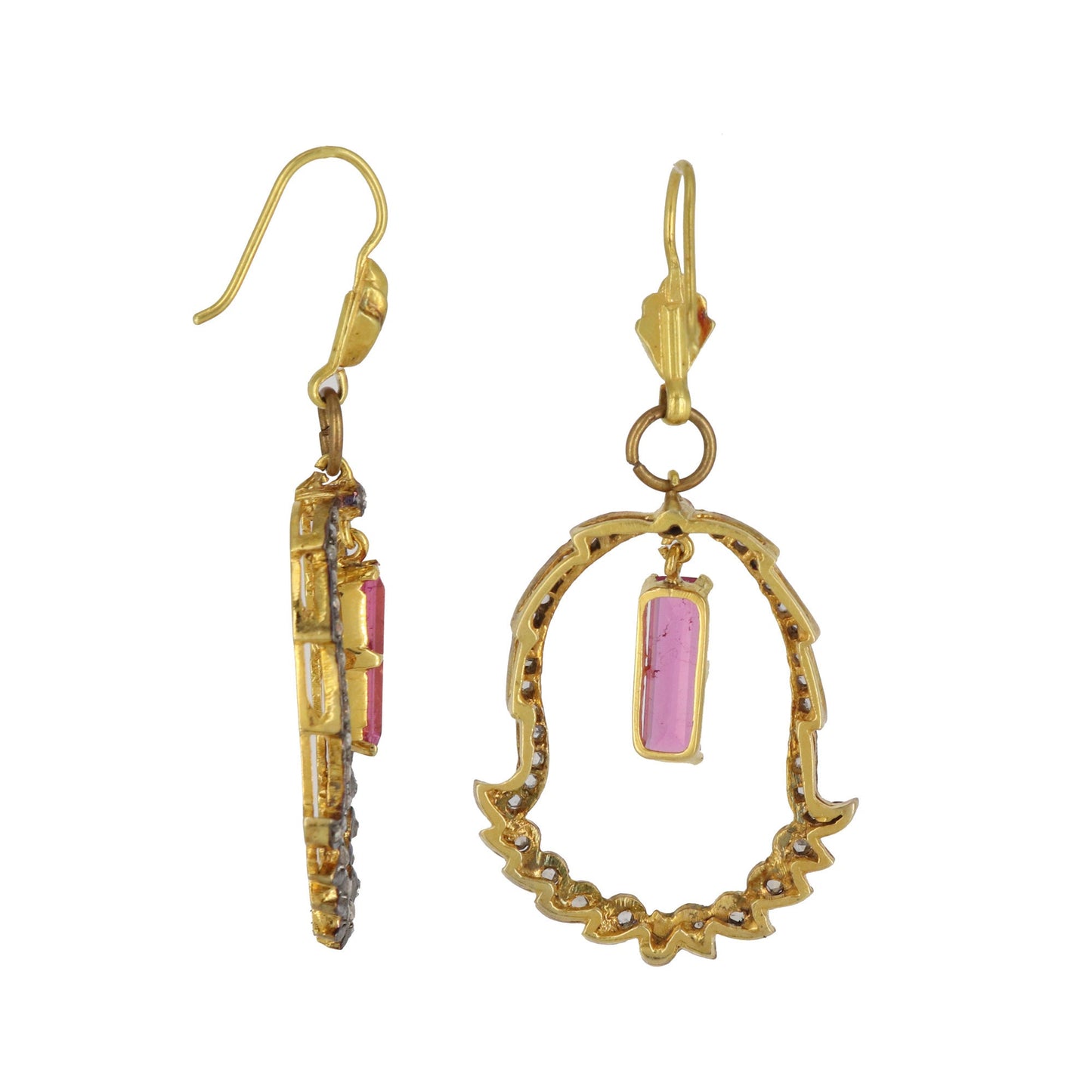 Pink Tourmaline Earring