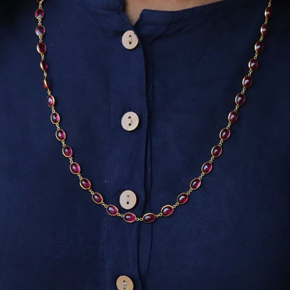 Ruby Necklace 18K Gold