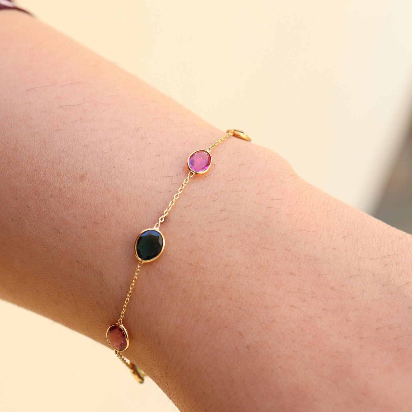 Multi Tourmaline Tourmaline Bracelet 18K Gold