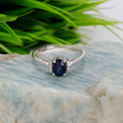 Handmade Sapphire & Ring 14K Gold
