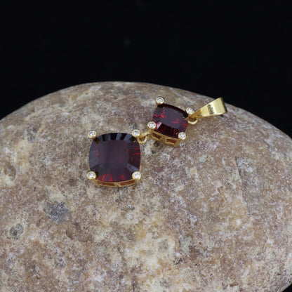 Yellow Garnet Pendant 18K Gold