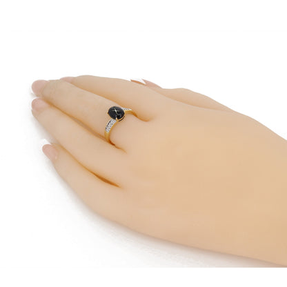Black Star Ring 14K Gold