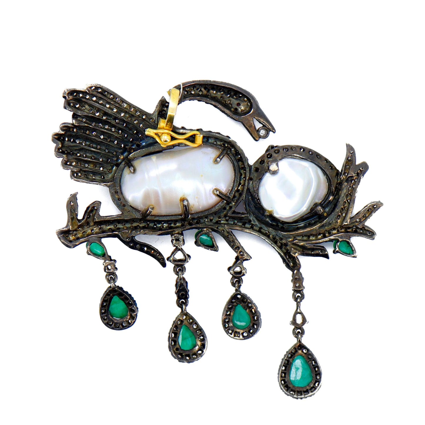 Exclusively Designed Victorian Siberian Crane Pendant