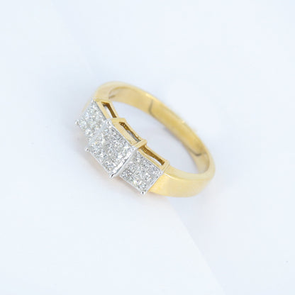 Princess Cut Ring 18K Gold