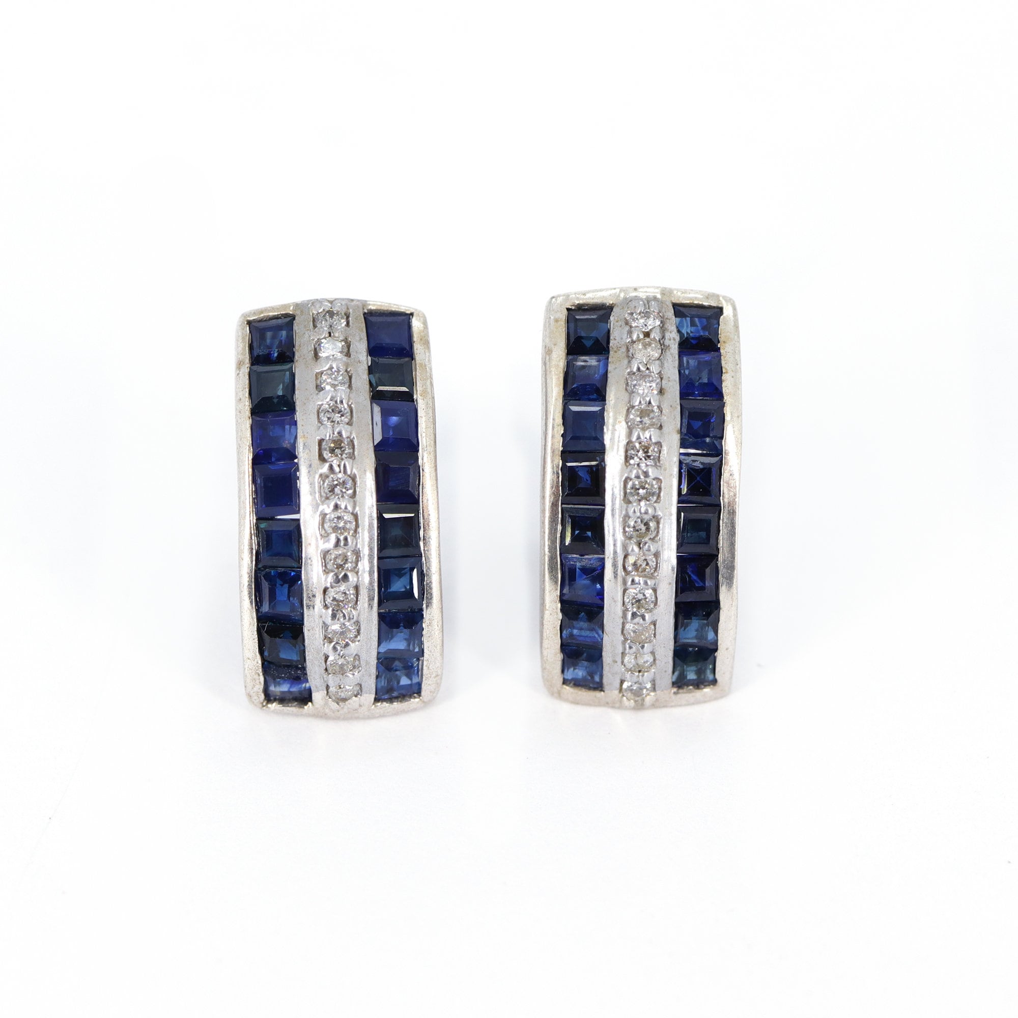 Blue Sapphire Earring Silver