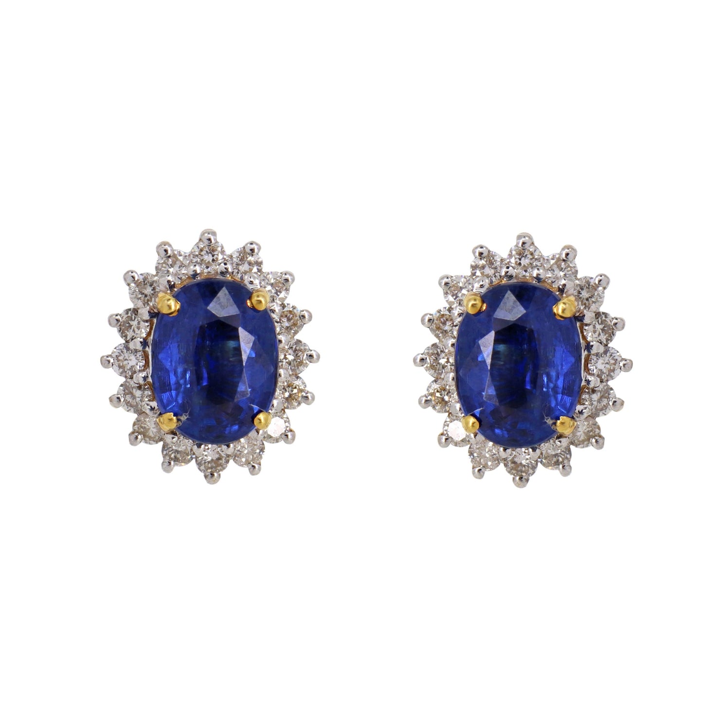 Kyanite Halo Studs: Yellow Earring 18K Gold