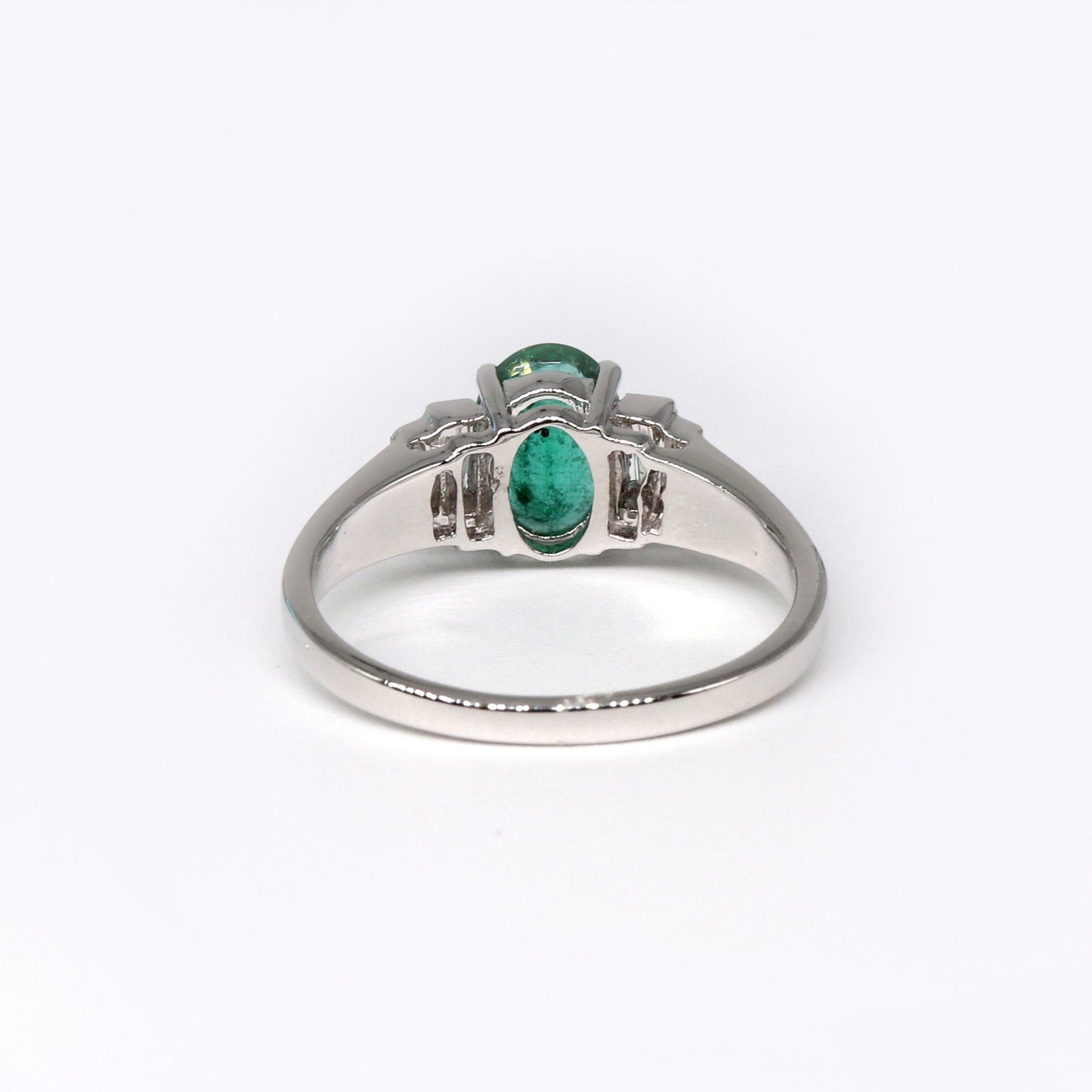 White Emerald Ring 18K Gold