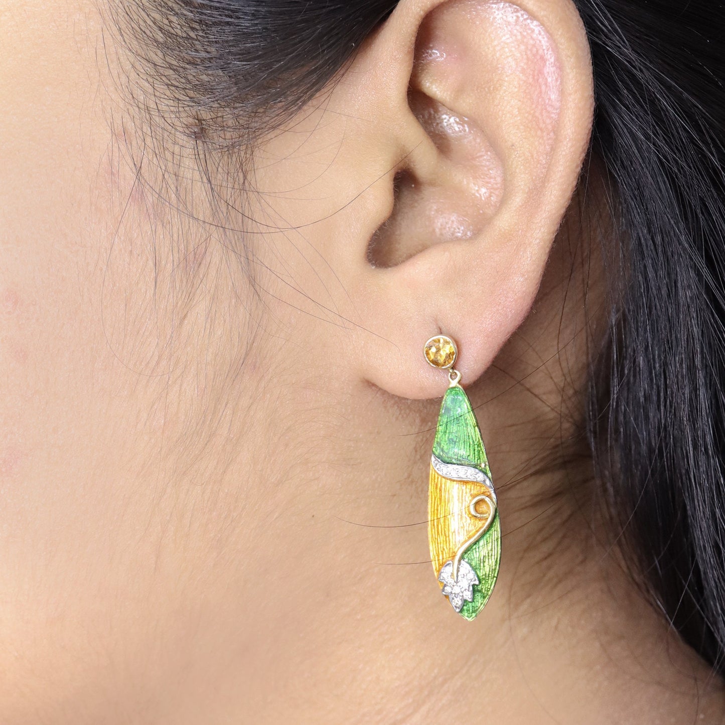 Citrine Earring 18K Gold