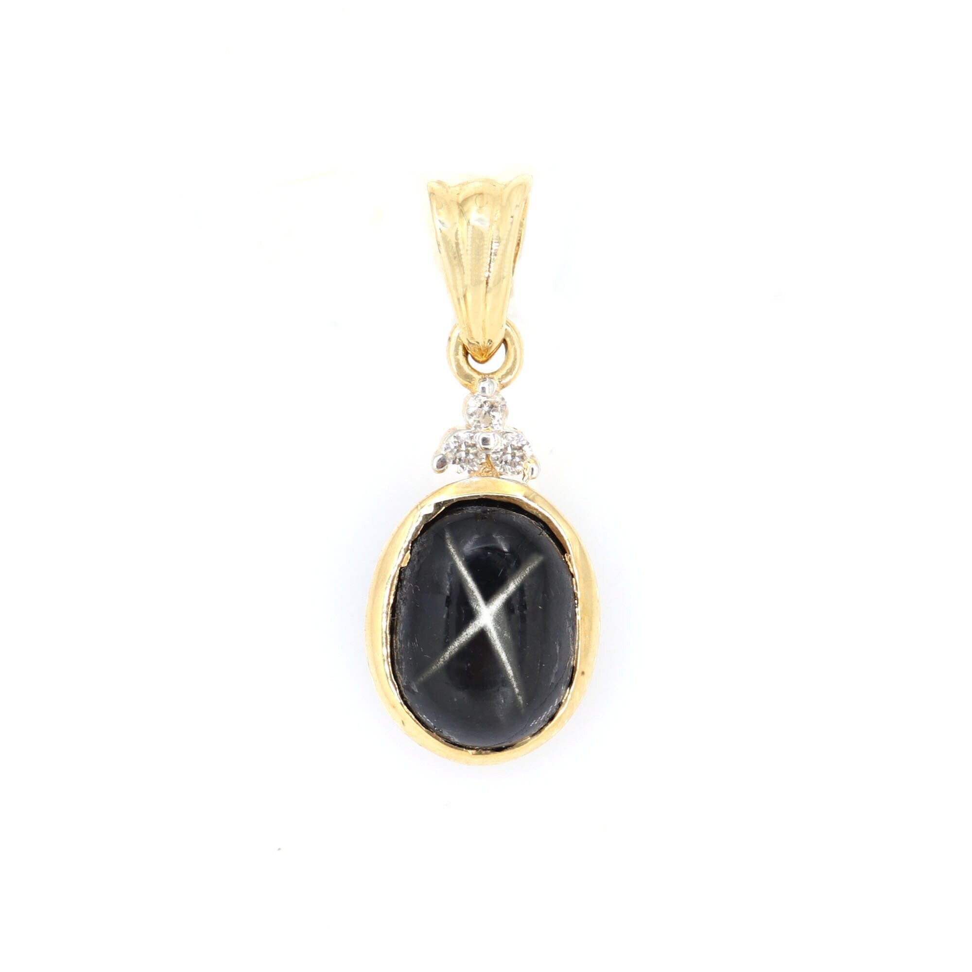 Black Star Pendant 14K Gold