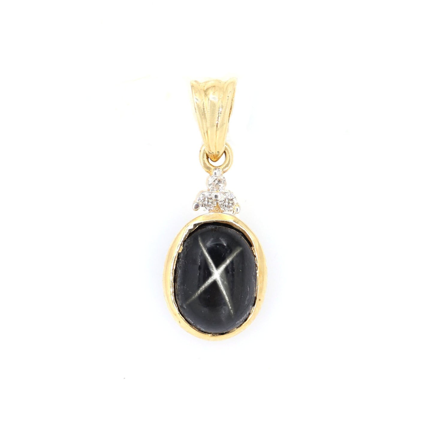 Black Star Pendant 14K Gold