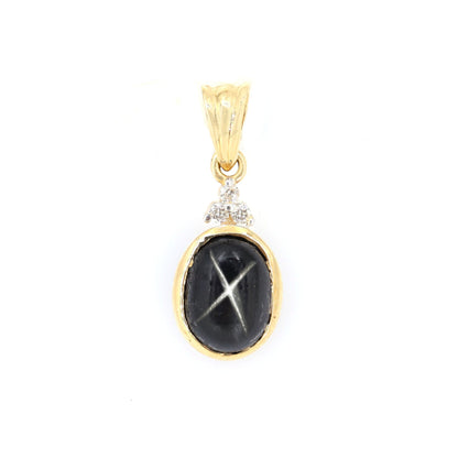 Black Star Pendant 14K Gold