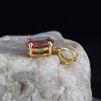 Bio Tourmaline Pendant 14K Gold
