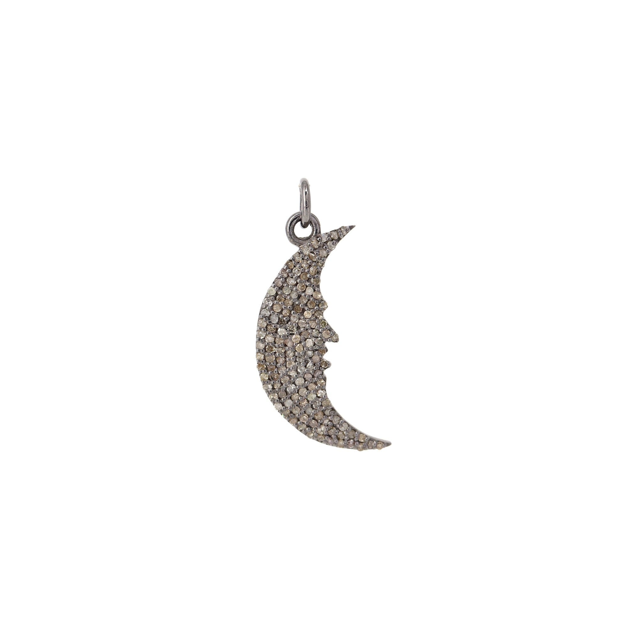 Crescent Moon Pendant Silver