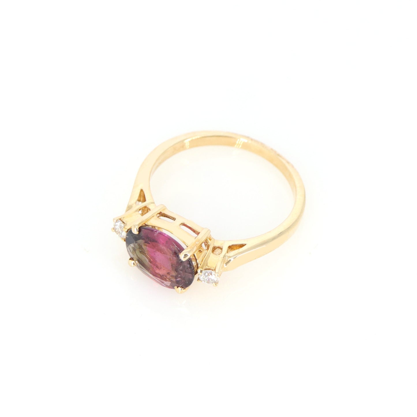 Bicolor Tourmaline Ring 14K Gold