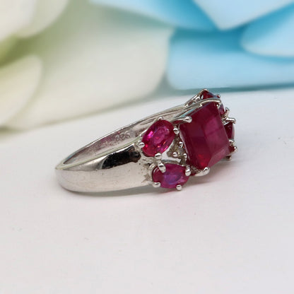 Handmade Ruby & Ring Silver