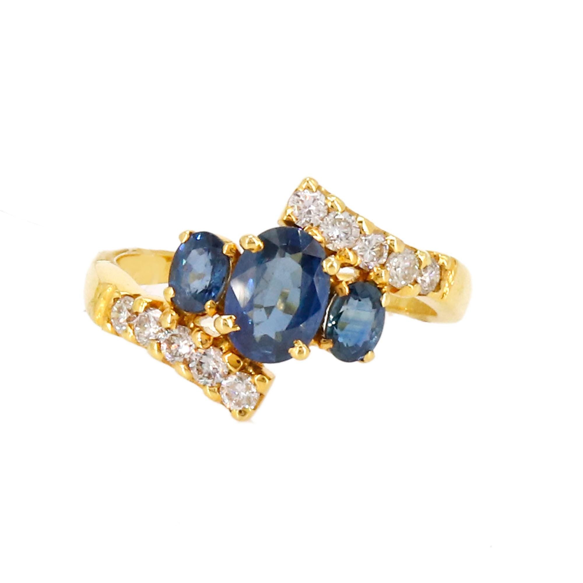 Blue Sapphire & Ring 18K Gold
