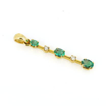 Straight Style Pendant 18K Gold