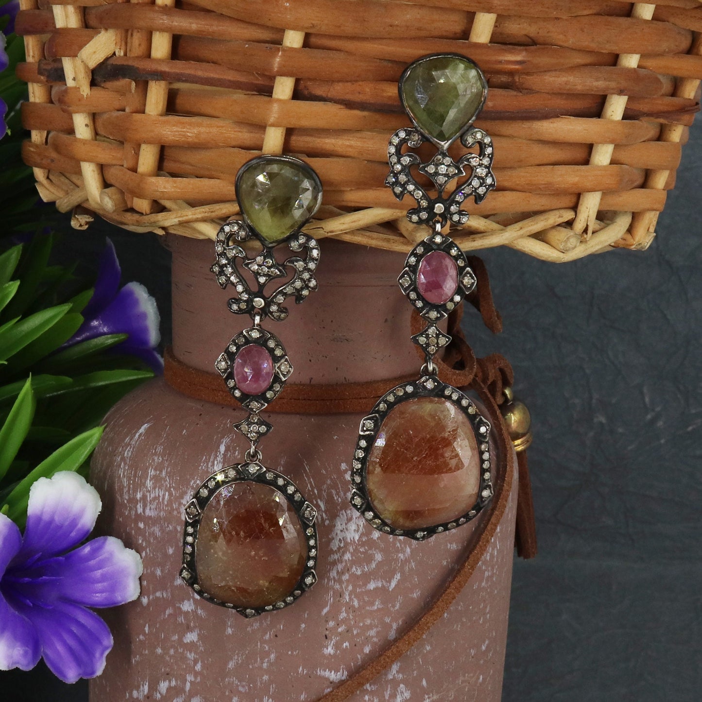 Sapphire Ruby & Earring