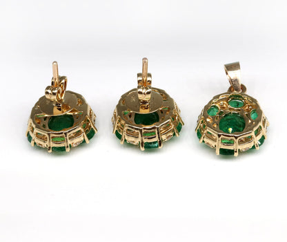 Emerald & Jewelry : Handmade Oval Pendant 14K Gold