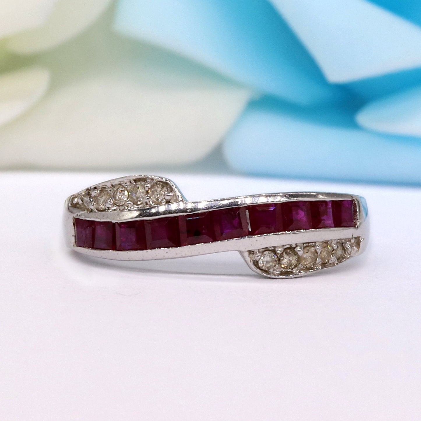 925 Sterling Ruby Ring Silver