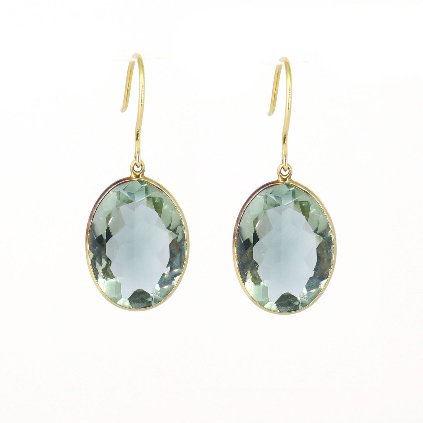 Green Amethyst Earring 18K Gold