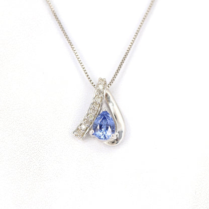 Blue Sapphire Necklace 14K Gold