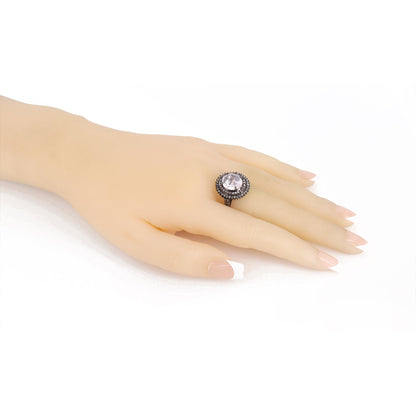 Pink Tourmaline Ring Silver