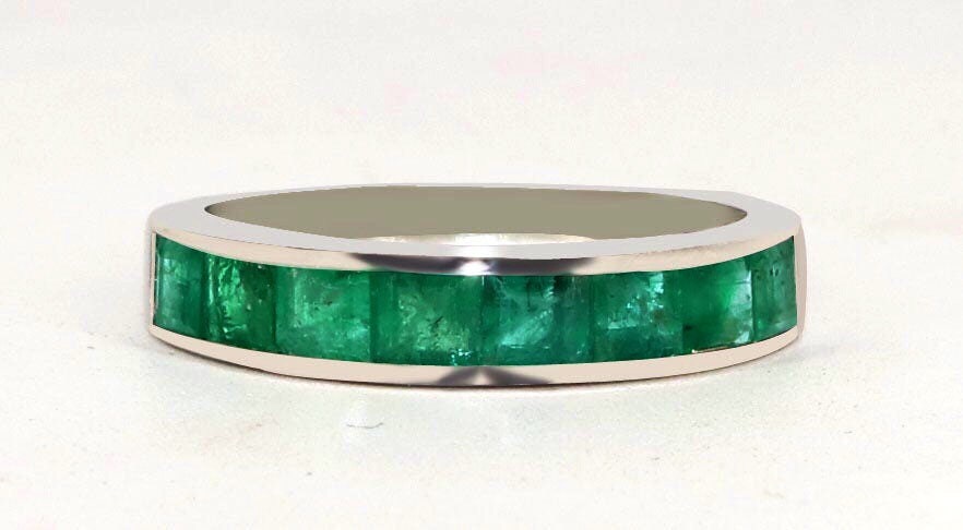 Emerald Ring Silver