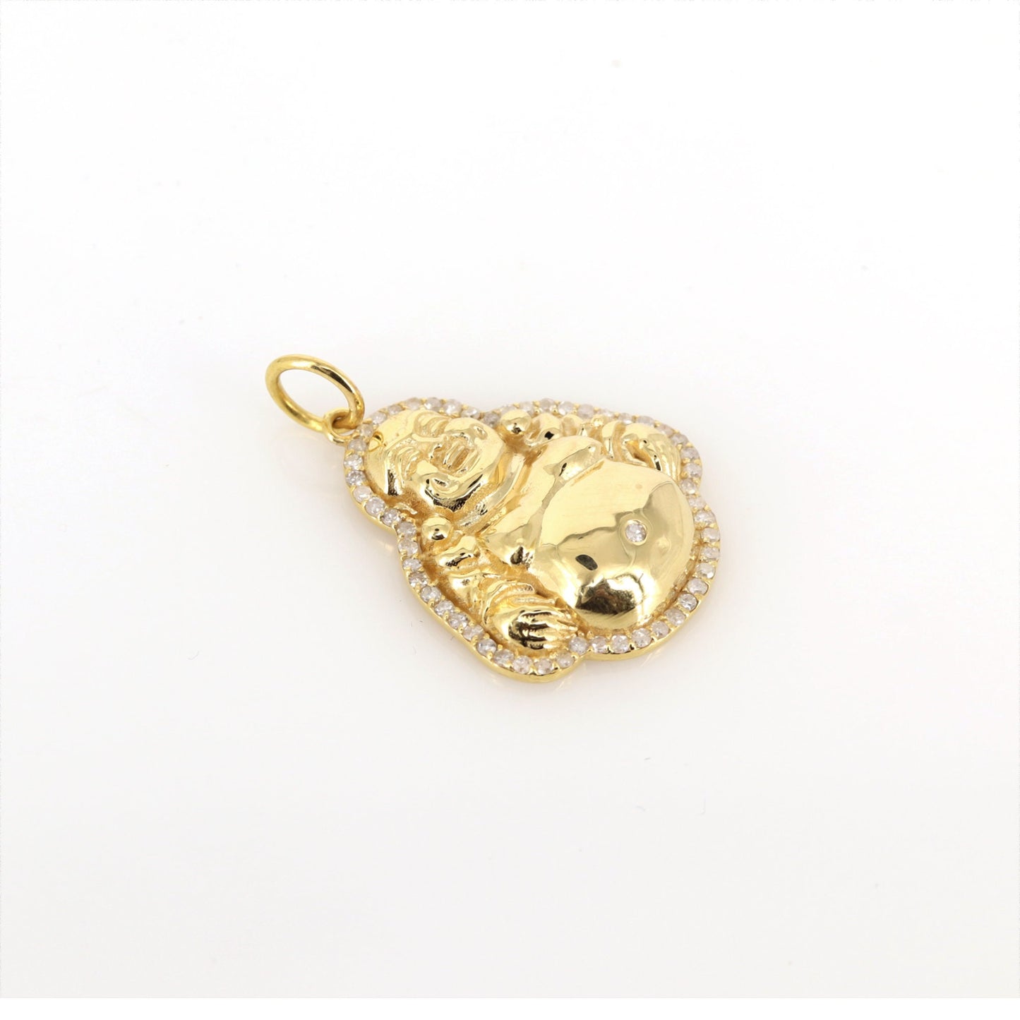 Buddha Charm 34X22.5Mm Size Buddha Pendant 14K Gold