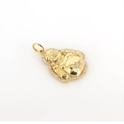 Buddha Charm 34X22.5Mm Size Buddha Pendant 14K Gold